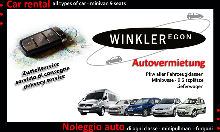 Autovermietung - Car rental - noleggio auto Winkerl Egon